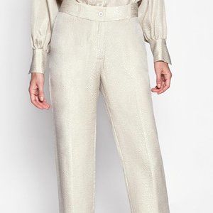 Equipment Lita champagne snakeprint trousers